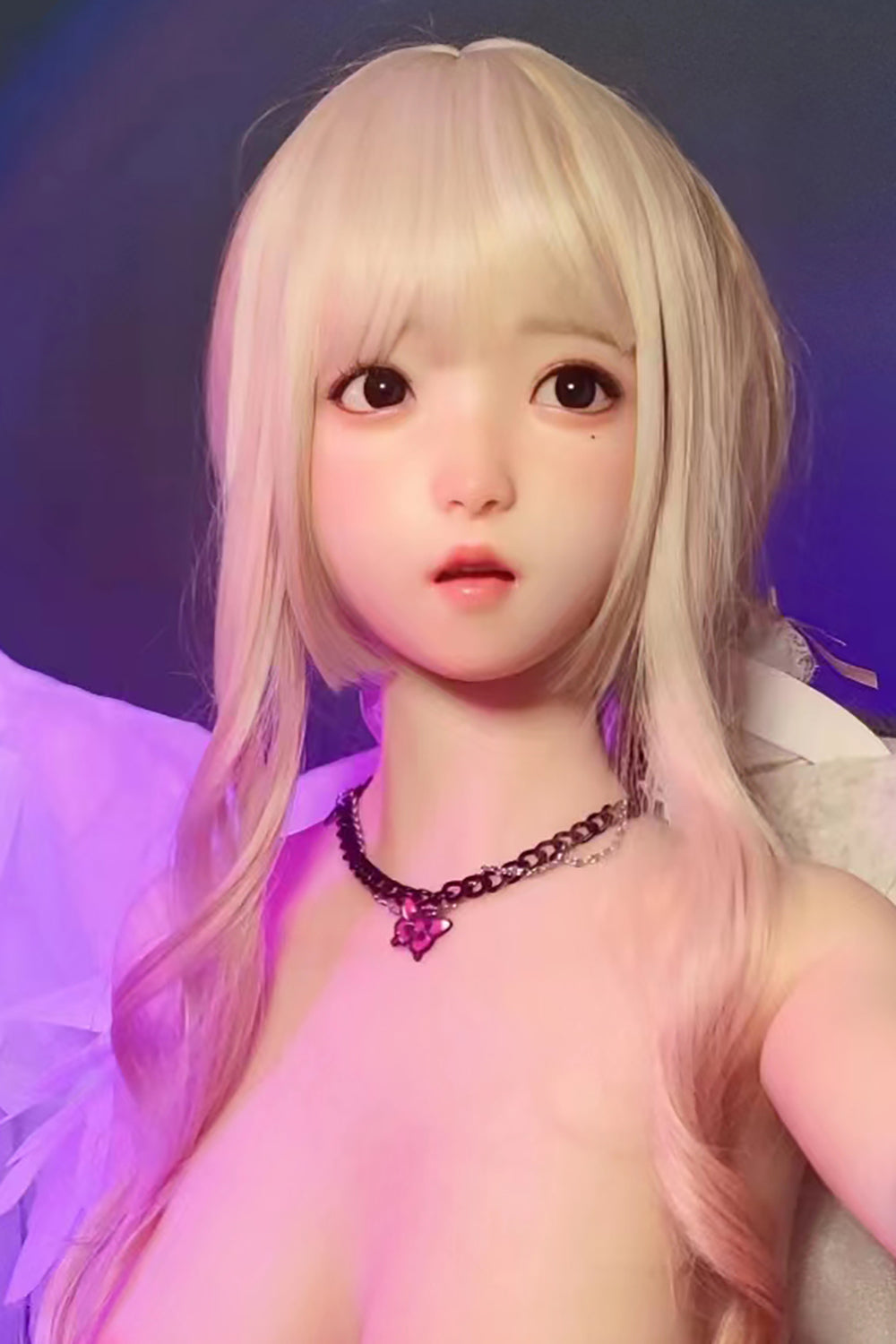 TPE Doll Head, Lovely Girl Sex Doll Head, with Wig and Mouth, M16 Doll Accessories, Life-size Doll Parts, #DG