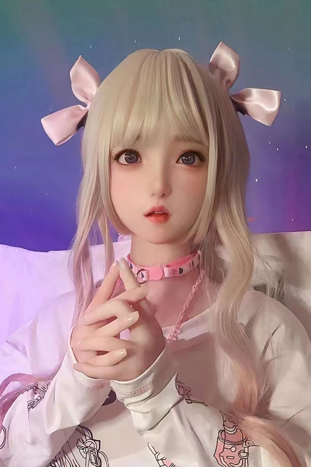 TPE Doll Head, Lovely Girl Sex Doll Head, with Wig and Mouth, M16 Doll Accessories, Life-size Doll Parts, #DG