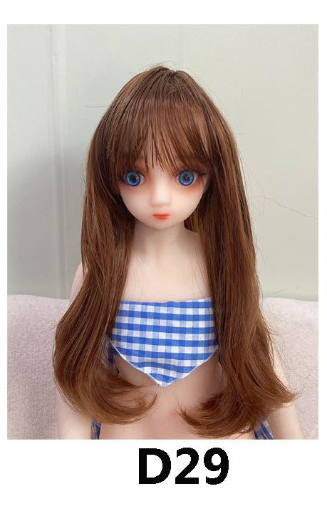 Medium-Length Wigs - Curly & Straight Medium-Length Hair in Multiple Colors for Personal Use, Doll, or Mannequin Styling, #DG