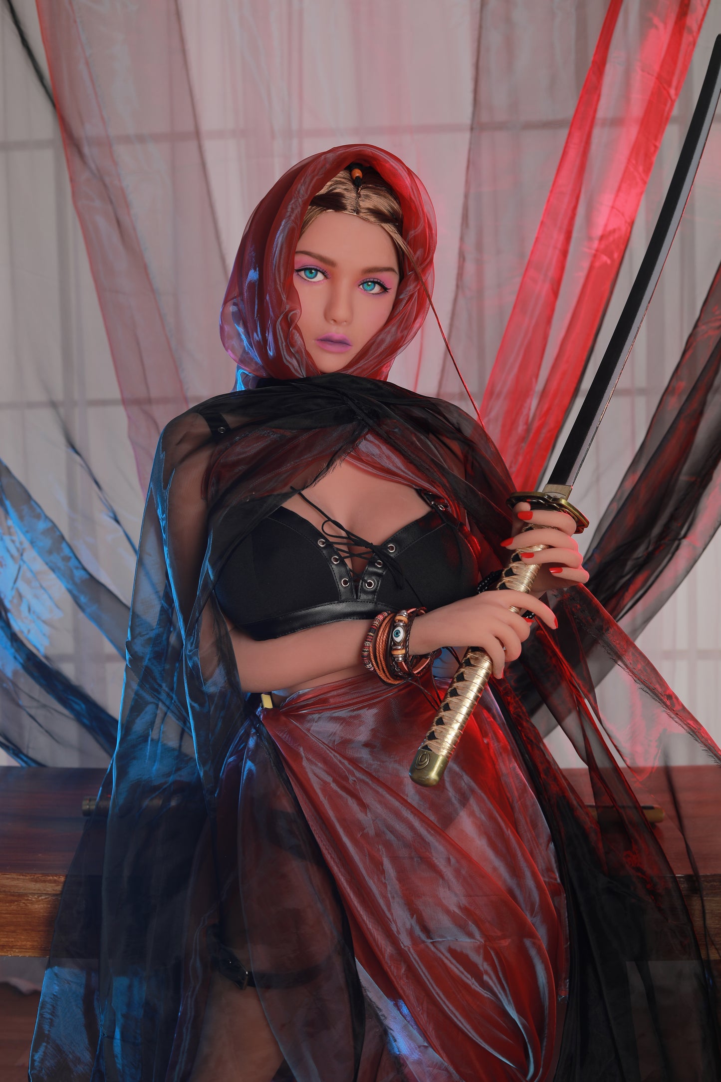 158cm / 5ft2 Big Breast TPE Sex Dolls , Mysterious Girl Love Dolls with 2 Wigs , Oral Hole ,#LA