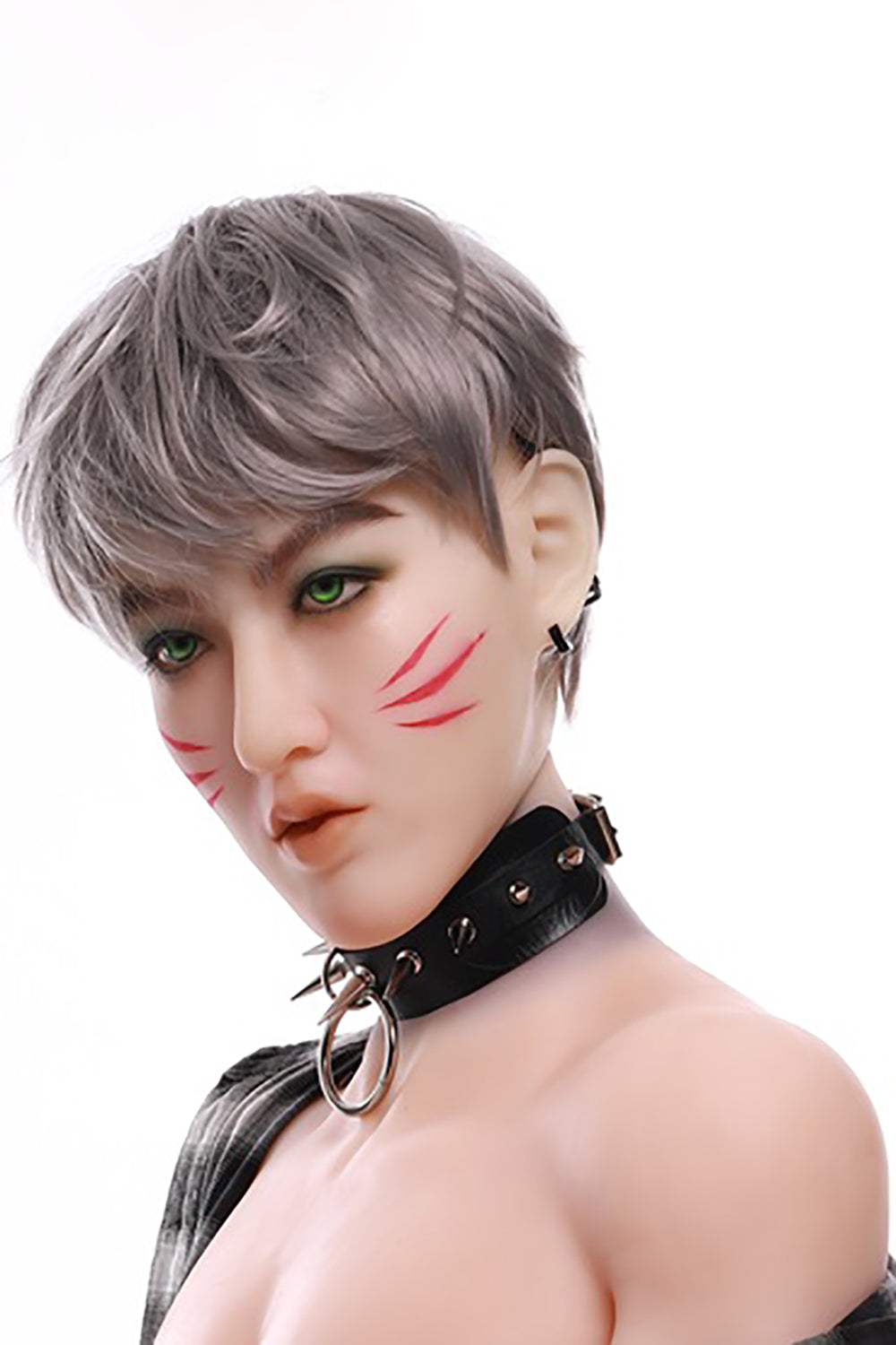 TPE Doll Head, Male Head, Cute Young Boy, Lifelike Doll Head, Soft Doll Head with Wigs & Oral Hole ,#LA