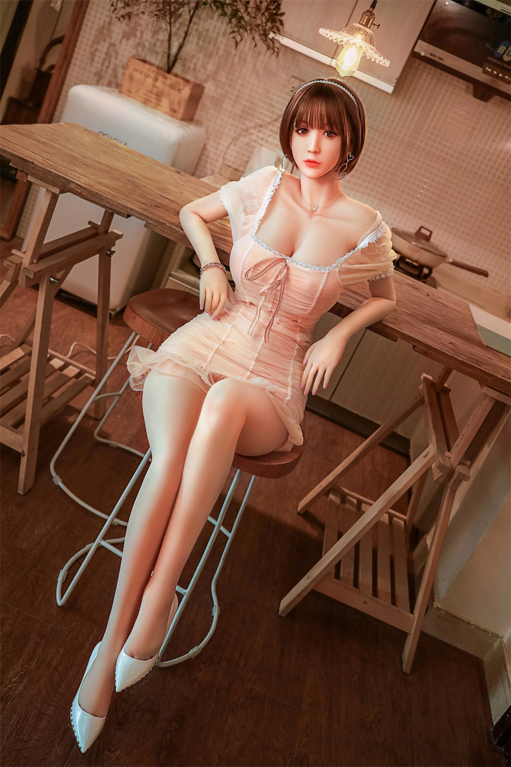 158cm / 5ft2 Big Breast TPE Sex Dolls ,Sweet Curvy Love Dolls with Wigs , Oral Hole ,#LA