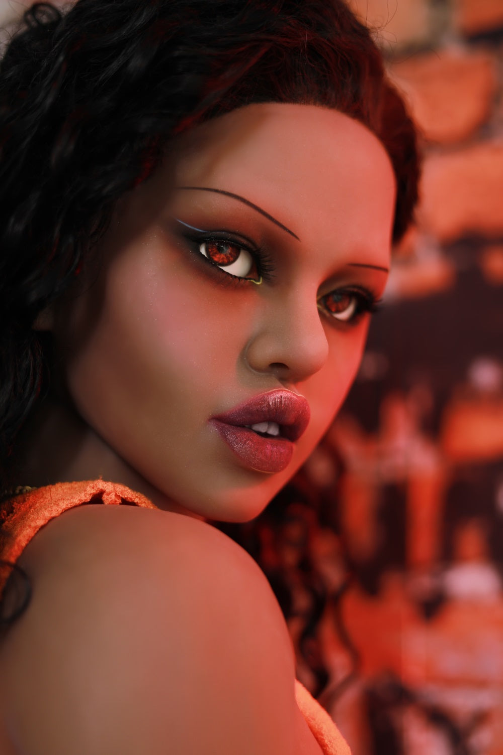 170cm(5ft7) Large Chest / Big Breast TPE Sex Dolls ,Dark Complexion Sexy Love Dolls with Wig, Oral Hole ,#LA