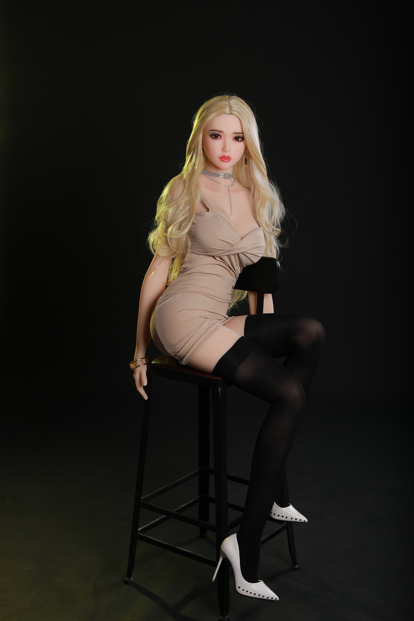 165cm / 5ft5 Big Breast TPE Sex Dolls ,Nightclub Fashion Girl Love Dolls with Wigs , Oral Hole ,#LA