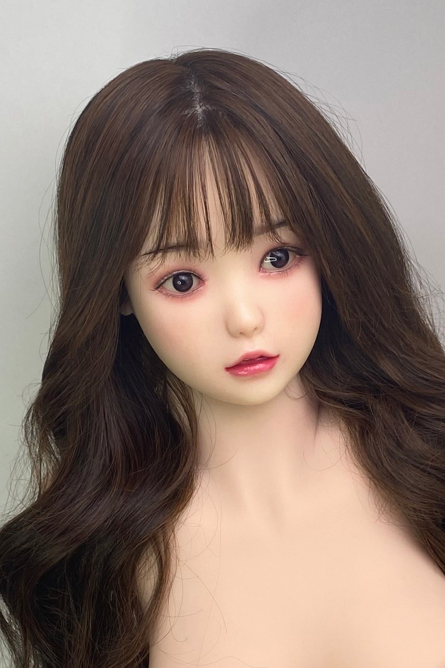 Silicone Doll Head, Cute Lifelike Sex Doll Head, Hair Transplant / Implant Hair , No Oral ,#LA