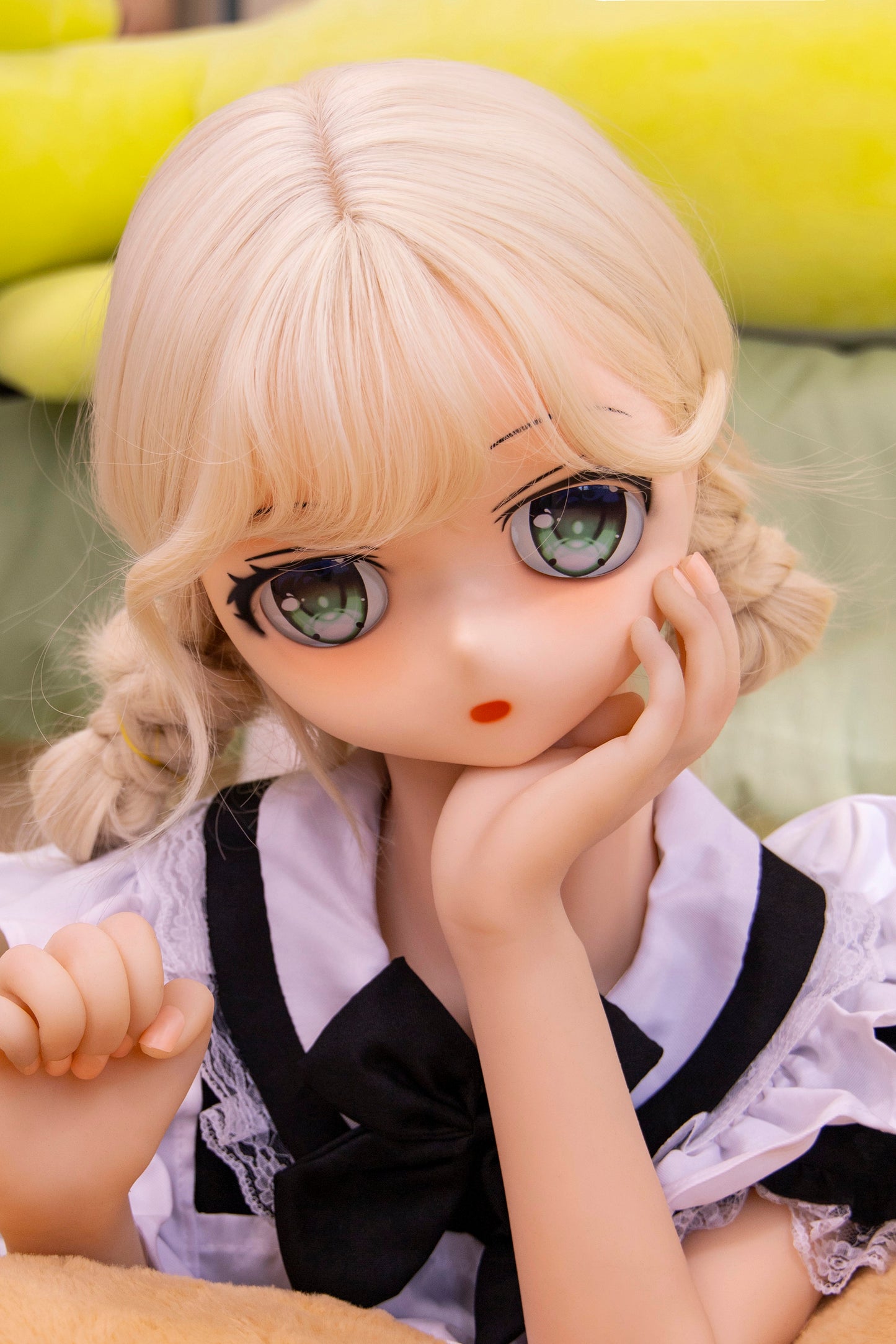 PVC Doll Head, Anime Doll Head, Beautiful Girl with Wig, Popular Toys, #DG