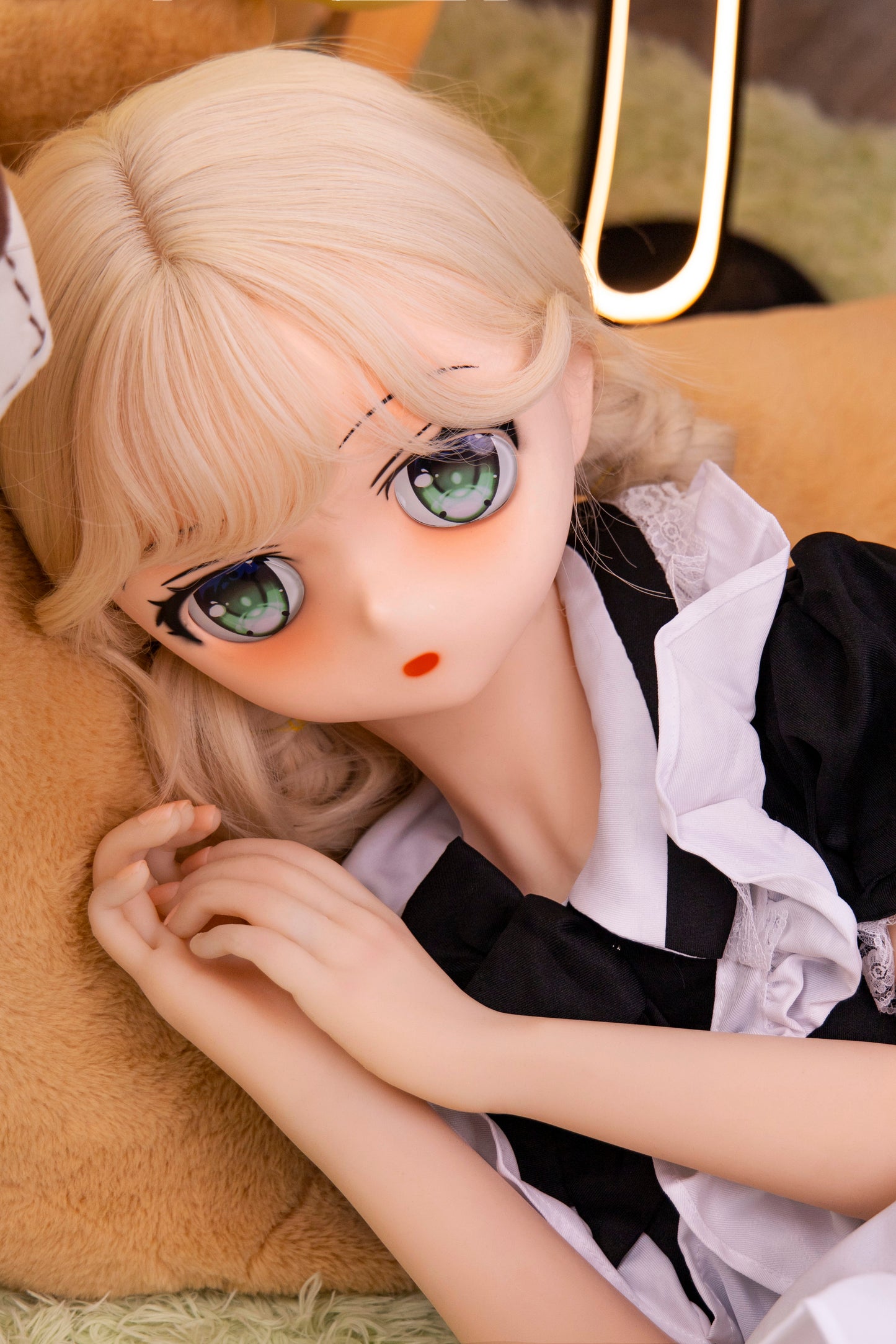 PVC Doll Head, Anime Doll Head, Beautiful Girl with Wig, Popular Toys, #DG