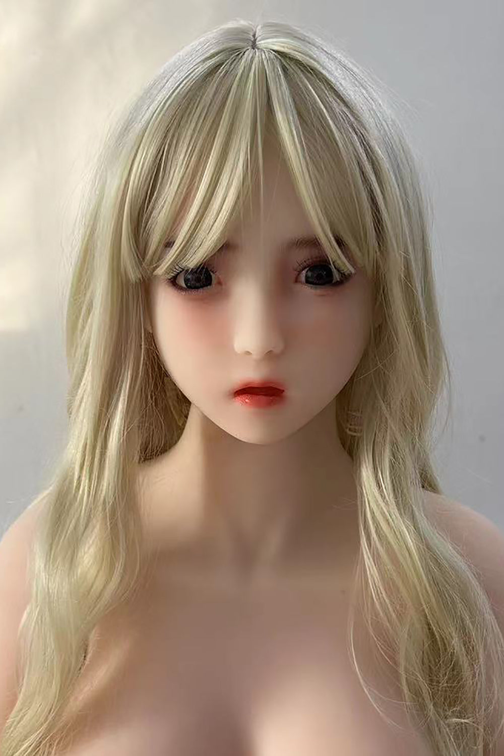 TPE Doll Head, Lovely Girl Sex Doll Head, with Wig and Mouth, M16 Doll Accessories, Life-size Doll Parts, #DG