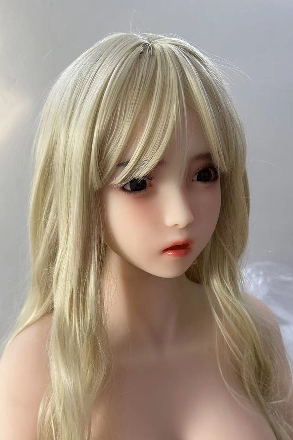 TPE Doll Head, Lovely Girl Sex Doll Head, with Wig and Mouth, M16 Doll Accessories, Life-size Doll Parts, #DG