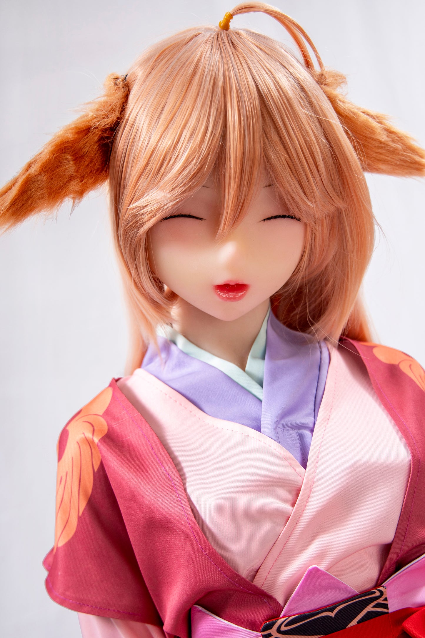 TPE Doll Head, Anime Doll Heads, Tushan Susu Sex Doll Head, Soft Doll Head with Wig & Oral Hole ,#DG