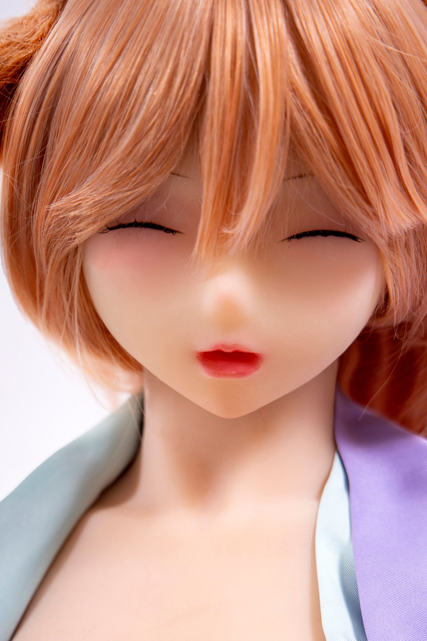 TPE Doll Head, Anime Doll Heads, Tushan Susu Sex Doll Head, Soft Doll Head with Wig & Oral Hole ,#DG
