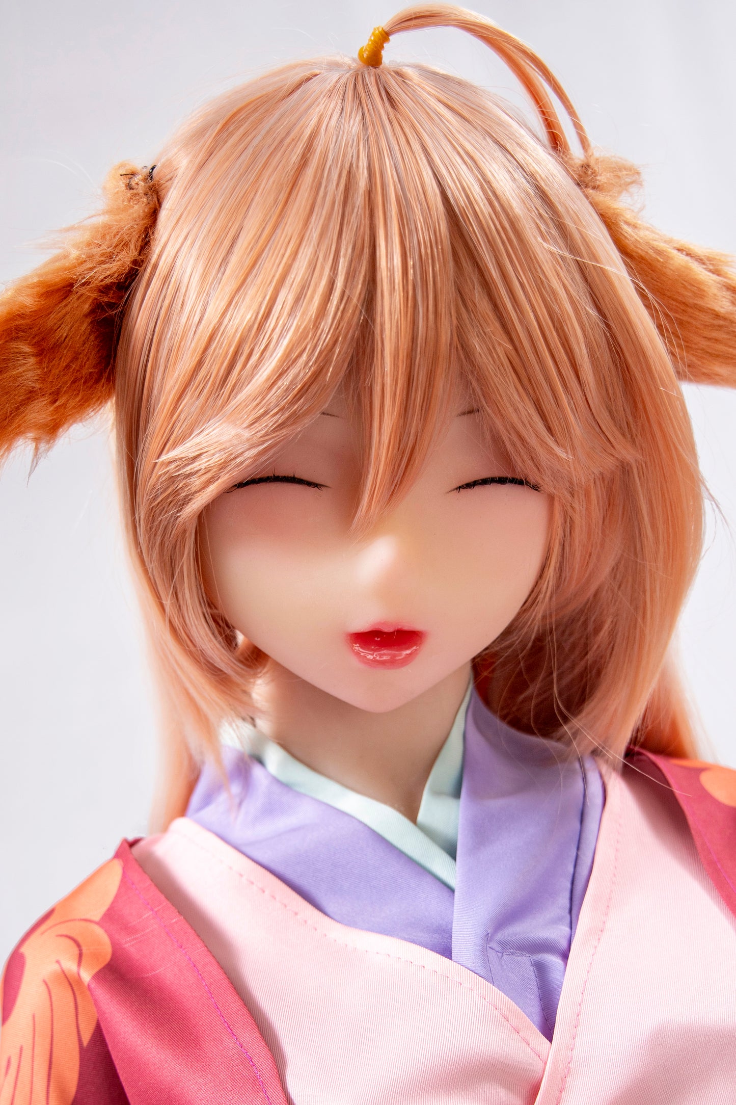TPE Doll Head, Anime Doll Heads, Tushan Susu Sex Doll Head, Soft Doll Head with Wig & Oral Hole ,#DG