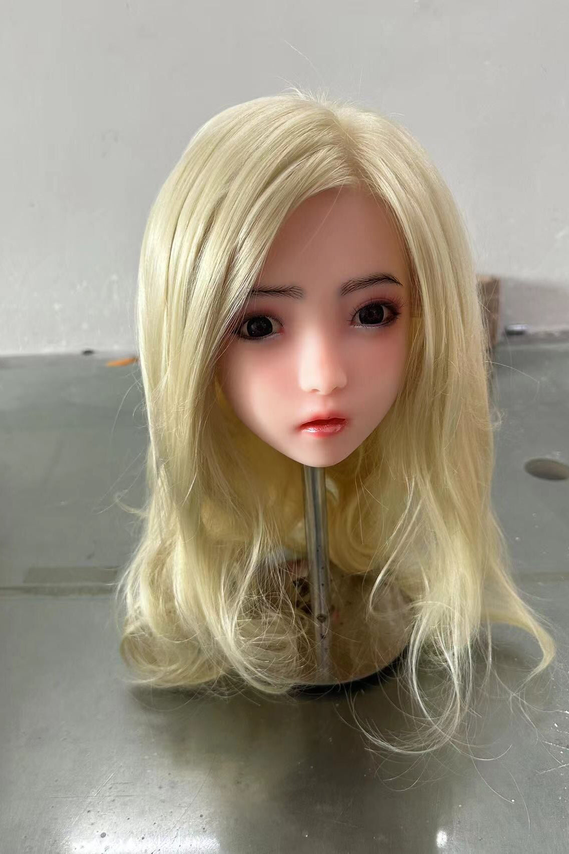 Silicone Doll Head, Lovely Girl Sex Doll Head, Hair Transplant / Wig , No Oral ,#DG
