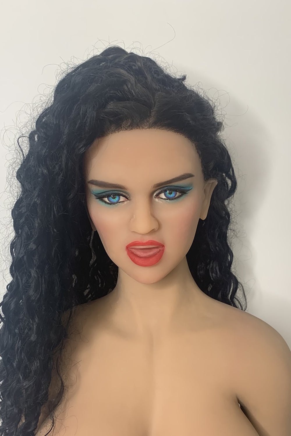 TPE Doll Head, Cool Girl Lifelike Sex Doll Head, Soft Doll Head with Wigs & Oral Hole ,#LA