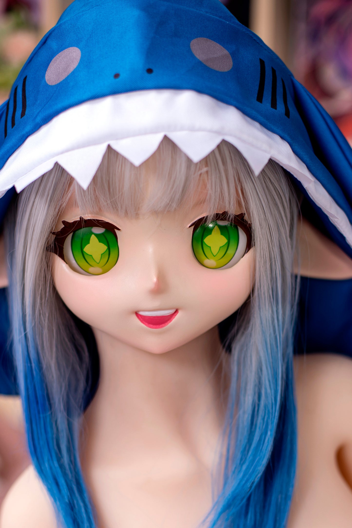 PVC Doll Head, Anime Doll Head, Cute Girl with Wig, Popular Toys, #DG