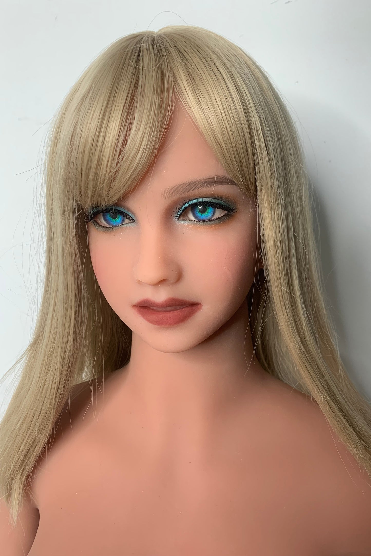 TPE Doll Head, Elegant Lifelike Sex Doll Head, Soft Doll Head with Wigs & Oral Hole ,#LA