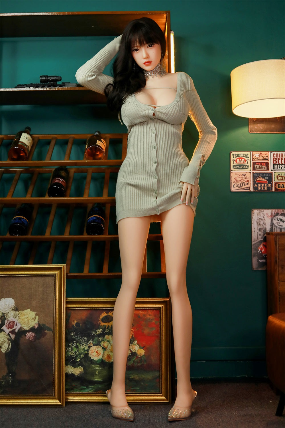 165cm / 5ft5 Large Chest / Big Breast TPE Sex Dolls ,Elegant Love Dolls with Wigs , Oral Hole ,#LA