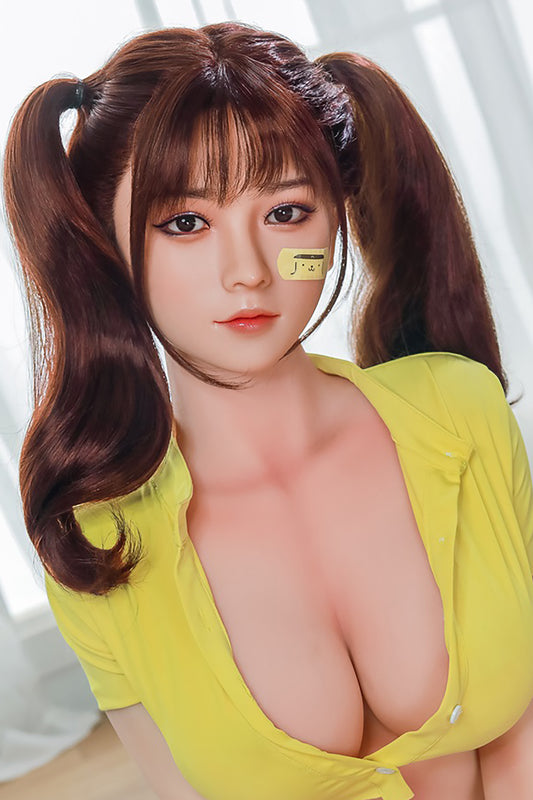 Silicone Doll Head, Lovely Lifelike Sex Doll Head, Hair Transplant / Implant Hair , No Oral ,#LA