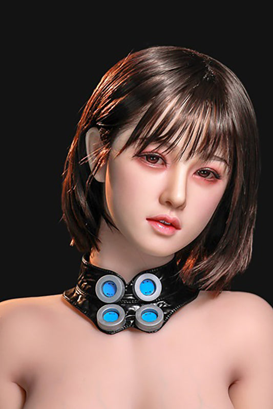 Silicone Doll Head, Mesmerizing Lifelike Sex Doll Head, Hair Transplant / Implant Hair , No Oral ,#LA