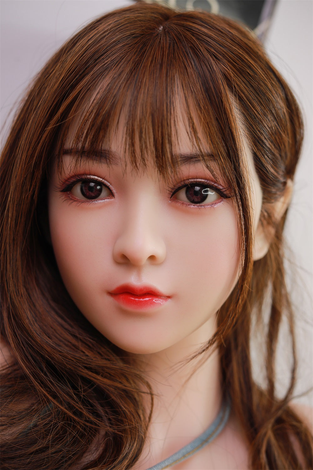 Silicone Doll Head, Beautiful Lifelike Sex Doll Head, Hair Transplant / Implant Hair , No Oral ,#LA