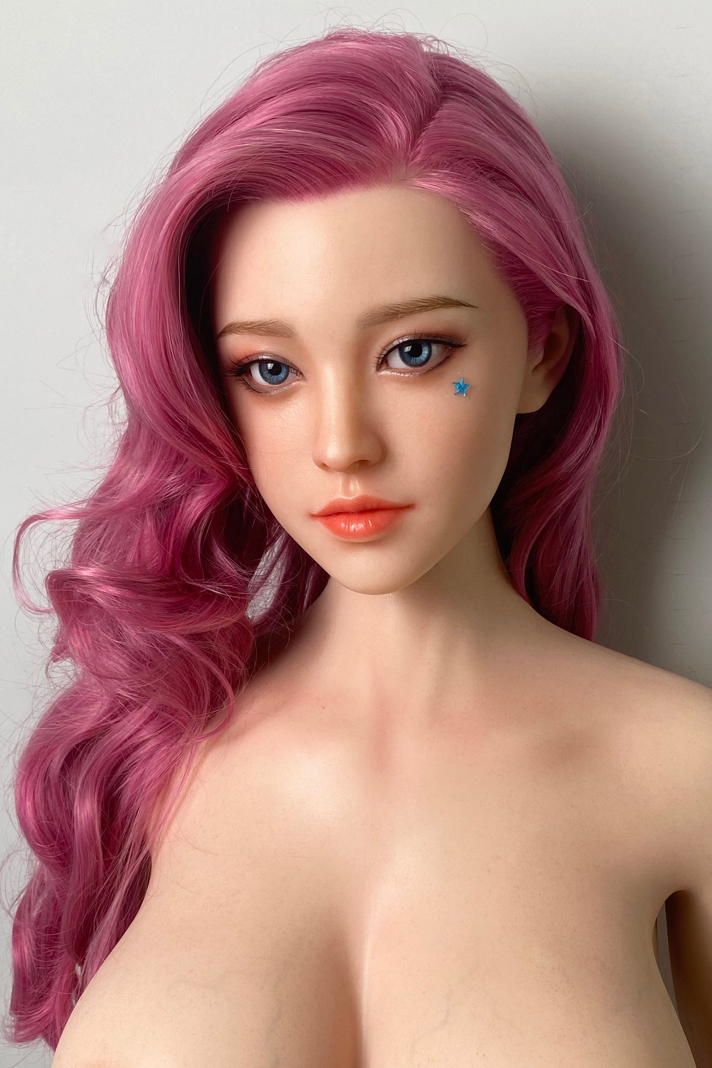 Silicone Doll Head, Elegant Lifelike Sex Doll Head, Hair Transplant / Implant Hair , No Oral ,#LA